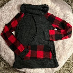 Buffalo Plaid/Gray hoodie